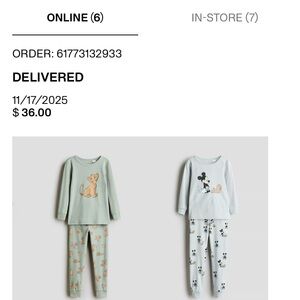 2 kids Pajamas Sets with Animal Print